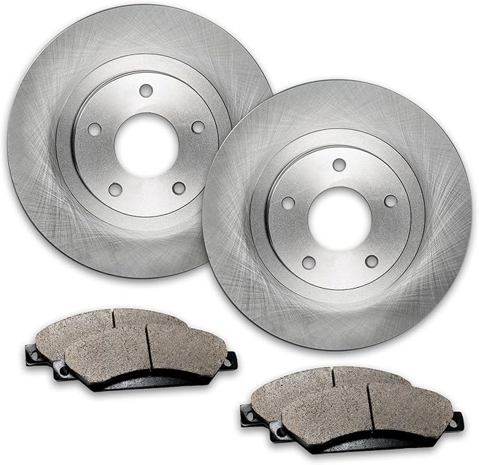 JIN & R Rear Brake Kit For 1996-2002 Ford Crown Victoria Lincoln Town Car Mercury Grand Marquis Replacement Premium Disc Brake Rotors and Ceramic Brake Pads