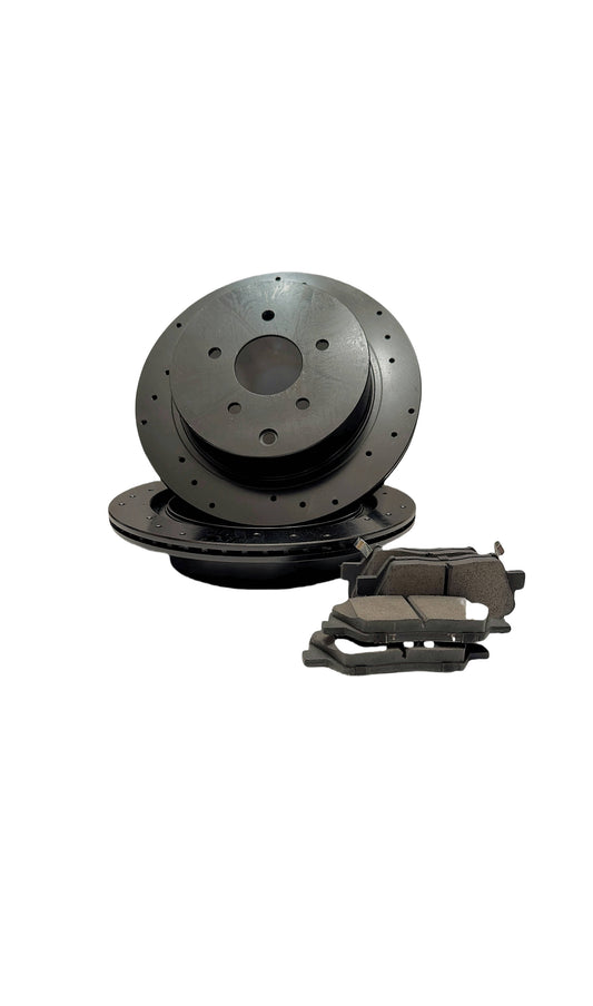 JIN & R  Front Brake Rotors Pair of 2 Driver and Passenger Side Replacement for 2006-2010 Ford Explorer 2007-2010 Explorer Sport Trac 2006-2010 Mercury Mountaineer 4.0L 4.6L V6 4WD AWD RWD R64145PR #54084