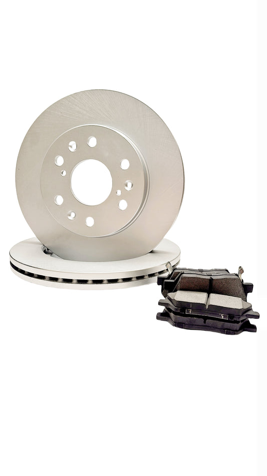 JIN & R  Pair 2 FRONT Brake Rotors - Fit: 2001-2006 BMW 330Ci All Trims - COATED ANTI-RUST | P34211G_1D0111