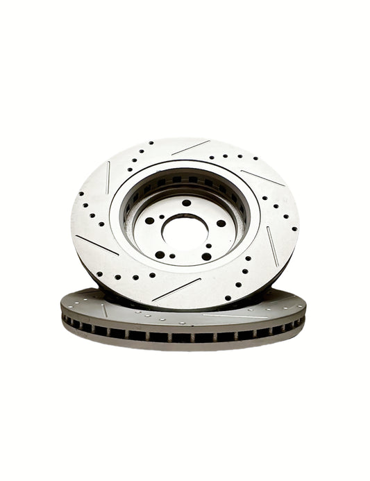 JIN & R  Front Brake Rotors Pair of 2 Driver and Passenger Side Replacement for 2005-2012 Ford Escape 2005-2011 Mercury Mariner 2005 2006 2008-2011 Mazda Tribute 2.3L 2.5L 3.0L 4WD AWD FWD R64125PR